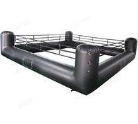 Anneau de boxe gonflable pour événements sportifs de plein air, arène de joute en PVC robuste, comprend un souffleur et des piquets, installation facile pour les enfants et les adultes