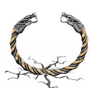 Anneau De Bras Scandinave - Tribal God Band, Historic Men’s Bijoux, Rustic vyking Swear | Myth Legend Symbol Metalwork, Vintage Open End Bangle Design Heritage Look For Festive Costume Tente