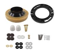 Anneau de bride pour WC avec joint d’étanchéité anti - odeur et visserie inox - Kit complet pour installation toilette au sol, durable et facile à monter - Idéal réparation fui