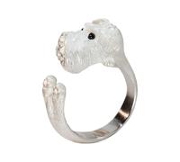 Anneau de chiot fait à la main - Ouvrez la bague de chiot pour envelopper votre doigt | Bijoux faits à la main pour maman grand-mère fille petite amie, adolescents collègue amis
