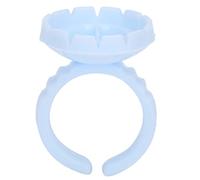 Anneau de Colle, 100pcs Cils Jetables Ring Glue Cup PP pour Différentes Tailles de Doigts, Améliorer l'efficacité de Greffe des Cils. Tasse à Anneau à Colle de Colle avec 2 (Pack