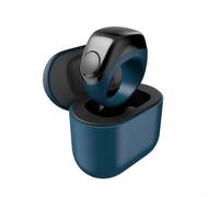 Anneau de comptage intelligent avec 3 supports de bague remplaçables et étui de chargement - Moniteur de fitness étanche IP67 avec compteur de pas, moniteur de calories, taille réglable (bleu)