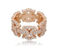 Anneau de conception en or 14K, bague de style hip-hop Moisanite, une beauté liée à un arc pour des occasions spéciales, un cadeau de papa