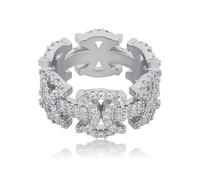 Anneau de conception en or 14K, bague de style hip-hop Moisanite, une beauté liée à un arc pour des occasions spéciales, un cadeau de papa
