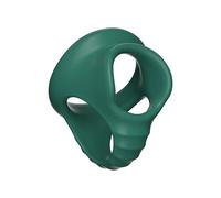 Anneau de contrôle de l'éjaculation en silicone noir pour hommes Anneau de retardement multifonctionnel Anneau pénien au design personnalisable Jouet d'amour de liaison du pénis (A Vert)