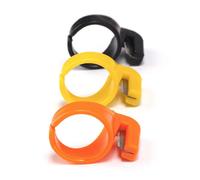 Anneau De Coupe De Ligne De Pêche En Abs, Anneau De Couture En Plastique, Dé À Coudre, Coupe-Fil De Pêche En Acier Inoxydable, Matériel De Pêche En Plein Air Pour Pêcheur