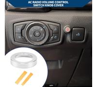 Anneau De Couvercle De Bouton DeDe Phare pour Ford F150 2015-2020 / Garniture Intérieure / Alliage D'Aluminium Élégant / 1 Pcs Tonalité Argentée.