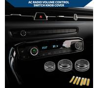 Anneau De Couvercle De Bouton DeDe Volume De Radio De Climatiseur Pour Toyota Supra 18-22 / Garniture Intérieure / Élégant Alliage D'Aluminium / 3 Pcs Noir.