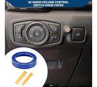 Anneau De Couvercle De Bouton DeDes Phares pour Ford F150 2015-2020 / Garniture Intérieure / Alliage D'Aluminium Élégant / 1 Pcs Bleu