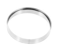 Anneau de Cuisson Rond en Acier Inoxydable, Usage la Cuisine et Pâtisserie | Distribution Uniforme, Libération Facile, Nettoyage Simple, Argenté, pour Gâteaux et Pizza, Forme Circulaire