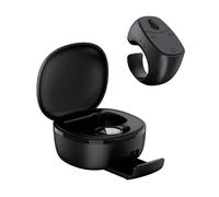 Anneau de défilement Bluetooth avec télécommande du bout des doigts. avec support de téléphone. obturateur d'appareil photo sans fil. bouton Selfie. retourneur de Page numérique--JX-12 Noir