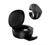 Anneau de défilement sans fil avancé avec contrôle tactile, fonction silencieuse, batterie 24 heures, interface de charge de type C (noir)