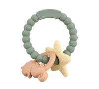 Anneau de Dentition Bébé, Silicone Jouet Dentition Bébé, Jouets à Mâcher pour Bébé, Faciles à Saisir et à Nettoyer, Aide à Apaiser les Gencives pour Bébés de 3 Mois et Plus (Hippocampe vert)