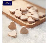 Anneau De Dentition En Bois De Hêtre, 10 Pièces, Perles Pour Bébé, Rongeur, Mini Oiseaux, Coeurs, Collier, Sucette, Chaîne, Artisanat, Bijoux, Produits Pour Enfants