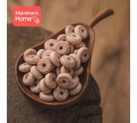 Anneau De Dentition En Bois De Hêtre Pour Bébé, 200 Pièces, Perles Mini Boulier Sans Bpa, Diy, Sucette Chaîne, Bracelet, Cadeau Pour Nourrisson