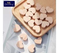 Anneau De Dentition En Bois De Hêtre Pour Bébé, 50 Pièces, Perles En Forme De Coeurs D'oiseau, Sans Bpa, Pour Bricolage, Collier, Sucette, Chaîne, Cadeau Pour Nouveau-Né