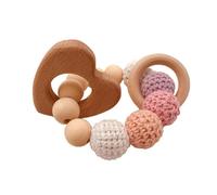 Anneau De Dentition En Bois Hérisson, Crochet, Perles Artisanales En Bois, Anneau De Dentition Gravé, Jouets En Bois Pour Bébé, Hochet, 1 Pièce