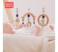 Anneau De Dentition En Bois Pour Bébé, Jouets Berceau En Bois, Musique Mobile, Anneaux De Dentition, Puzzle, Pendentifs, Jeu De Poussette, Jouets Éducatifs, 3 Pièce/Ensemble