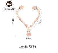 Anneau De Dentition En Bois Pour Lit De Bébé,Hochets Suspendus Jouet Faire Du Bruit Oiseau Éléphant Forme Crochet Perles Bracelet Landau Clip Bébé Hochet #C
