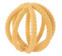 Anneau De Dentition En Forme De Balle Pour Bebe, En Silicone De Qualite Alimentaire, Reduit Les Douleurs, Texture Apaisante, Jouet De Dentition, Jaune