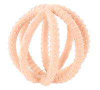 Anneau De Dentition En Forme De Balle Pour Bebe, En Silicone De Qualite Alimentaire, Reduit Les Douleurs, Texture Apaisante, Beige