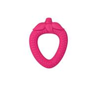 Anneau de dentition en silicone en forme de fraise Green Sprouts pour les bébés - Rose - aide à apaiser les gencives à partir de 3 mois - texture rugueuse pour le développement sensoriel