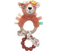 Déglingos Anneau de dentition Melimelos la biche Silicone et bois Éveil bébé Terracotta 24 cm