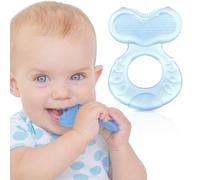 Anneau de dentition en silicone Nuby Teethe-eez avec poils, tui hygi nique inclus. Les couleurs peuvent varier.