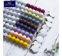 Anneau De Dentition En Silicone, Petite Tige En Perles De Marbre, Clip De Sucette En Métal, Chaîne Factice, Anneau De Dentition Rongeur Sucette Chaînes