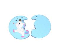 Anneau De Dentition En Silicone Pour Bébé, 1 Pièce, Animal, Produit De Dentition, Jouets Pour Sucette Sans Bpa, À Mâcher, Licorne De Lune
