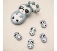 Anneau De Dentition En Silicone Pour Bébé, 5 Pièces, Ours Paresseux, Perles De Bpa, Jouets Pour Bébé, Animal Rongeur, Diy, Accessoires Pour Bébés, Perle De Qualité Alimentaire