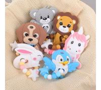 Anneau De Dentition En Silicone Pour Bébés Filles, Perles, Bracelet, Animal De Dessin Animé, Jouets À Mâcher, Qx2d
