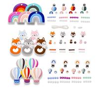 Anneau De Dentition En Silicone Sans Bpa Pour Bébé, Qualité Alimentaire, Perles, Diy, Ensemble D'accessoires, Attache-Sucette, Chaîne, Corde En Nylon