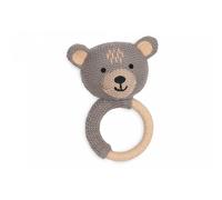 Jollein Hochet anneau de dentition 101-007-67078 en forme d'ours Gris/Marron