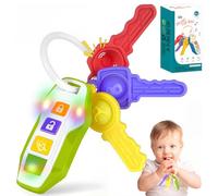 Anneau de Dentition pour Bébé avec Clés de Voiture, Jouet de dentition pour bébé, Ensemble de clés jouets, Jouet Sensoriel Montessori, Jouets Musicaux Cadeaux pour Bébés Garçons et Filles