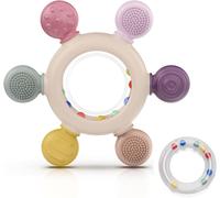 Anneau De Dentition Pour Bébé,Hochets De Dentition En Silicone Jouet De Dentition,Accessoires D'allaitement Sans Bpa Pour Bébés De 3-6 6-12 Mois Autistes,Cadeaux Pour Enfant.[H6]