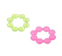 Anneau de dentition pour sucette Nuby IcyBite, lot de 2 (vert/rose)