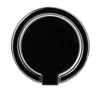 Anneau De Doigt Pour TéLéPhone Portable, Support De TéLéPhone En MéTal, Rotation à 360 °, Pour Support MagnéTique De Voiture, Noir Brillant