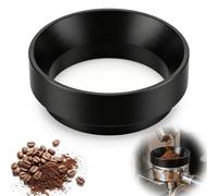 Anneau de Dosage 58mm Magnétique pour Expresso, Entonnoir Café en Aluminium Antipoussière, Accessoire Barista Compatible avec Porte-Filtre 58mm, Noir