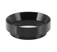 Anneau de dosage de café de 58 mm, en alliage d'aluminium magnétique italien, entonnoir en poudre pour café, usage domestique, finition miroir, facile à nettoyer (Noire)