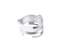 Anneau De Dosage De Réception De Poudre De Café De 54 Mm, Boucle Rotative En Alliage D'aluminium, Compatible Avec La Série Breville 8, Accessoires D'entonnoirs De Machines À Café(Silver-Aluminum)