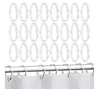 Anneau de Douche pour de Bain - Lot de 2, 4 Clips Ronds Transparents - Crochets de Douche - de Sport, dortoir, hôtel, de Bain, Placard, fenêtre. Vous Pouvez Profiter de la commodité