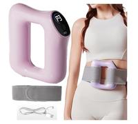 Anneau de fascia multifonctionnel pour tout le corps, combustion et façonnage des graisses du corps, 5 vitesses, anneau de fascia en silicone, masseur électrique ergonomique, 3 modes réglables (rose)