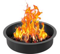 Anneau de feu pour le jardin - Foyer anneau ?101,6 cm - Foyer en acier - Anneau de feu rond pour la terrasse - Foyer de haute qualité
