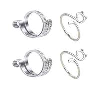 Anneau de fil au crochet Cat - Anneau de tension réglable durable pour tricoter, anneaux de conception de chats mignons sans glissement | Guide de doigt en crochet à tricoter, anneaux de contrôle de