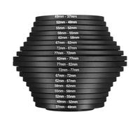 Anneau de filtre d'objectif, adaptateur de bague de filtre, 37-82mm, ensemble pour appareil photo Canon Nikon, 18 pièces
