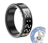 Anneau de fitness intelligent avec écran tactile, moniteur de sommeil et de pas, contrôle de la caméra gestuelle, étanchéité IP68, suivi de la santé portable pour iOS/Android