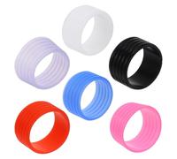 Anneau de Fixation de Raquette en Silicone Antidérapant 6 Pcs | Bague de Surgrip Fine, pour Joueurs Qui Transpirent Facilement, Compatible Raquette et Batte
