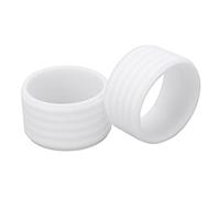 Anneau de Fixation en Silicone pour Raquette de Tennis Extensible pour Une Bonne Absorption de la Sueur pour Les Joueurs de Tennis 2 X Anneau de Raquette en Silicone (White)