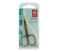 Anneau de flèche ciseaux - ciseaux à ongles, courbés, mat, plaqué or 9 cm